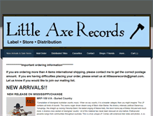 Tablet Screenshot of littleaxerecords.com